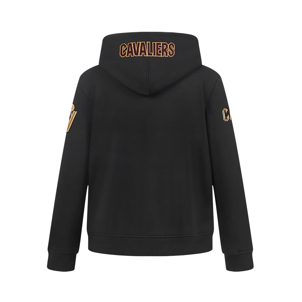 NBA CLEVELAND CAVALIERS CLASSIC BIG BOYS FLEECE PULLOVER HOODIE (BLACK) - Image 3