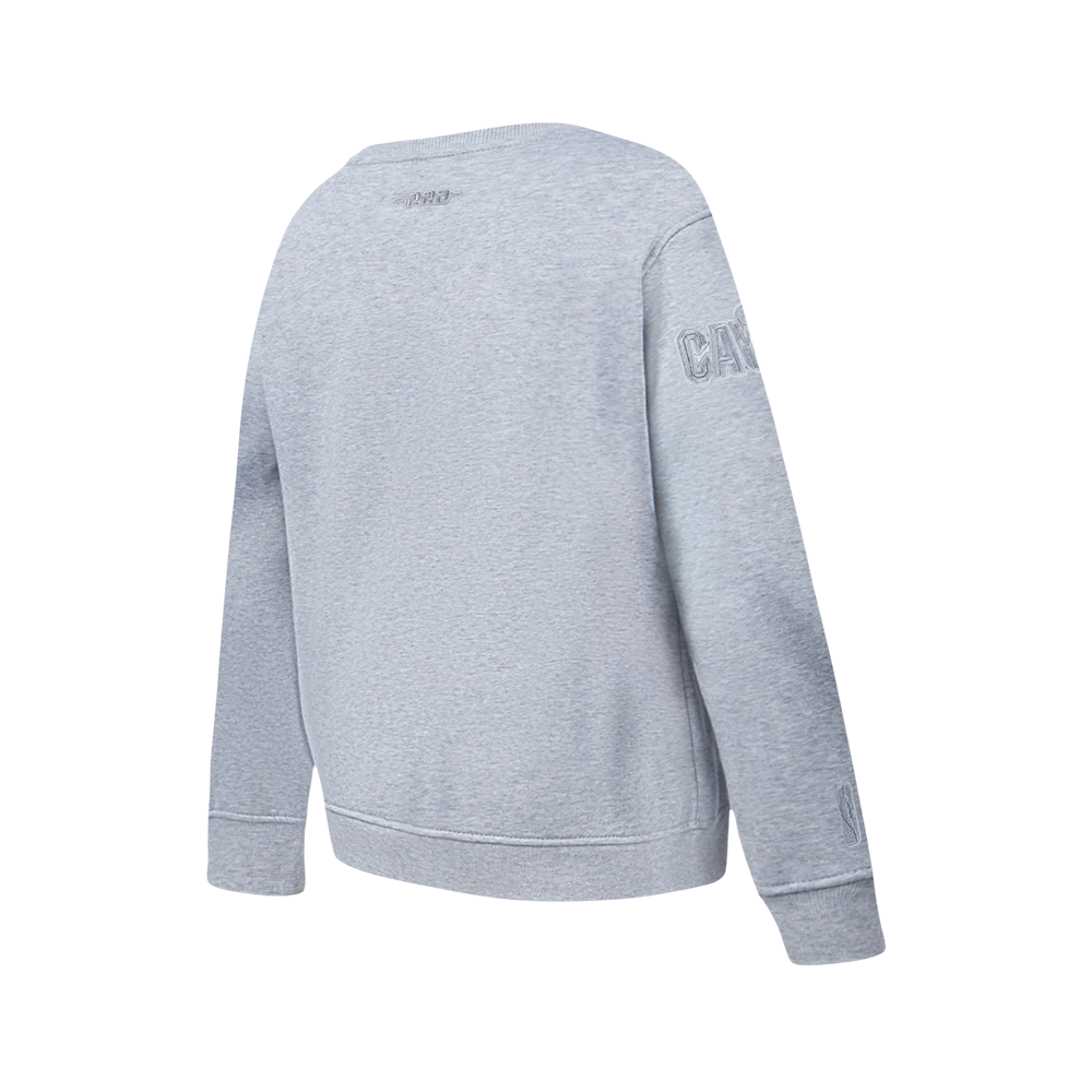 NBA CLEVELAND CAVALIERS NEUTRAL BIG BOYS FLC CREWNECK (DARK HEATHER GRAY) - Image 4