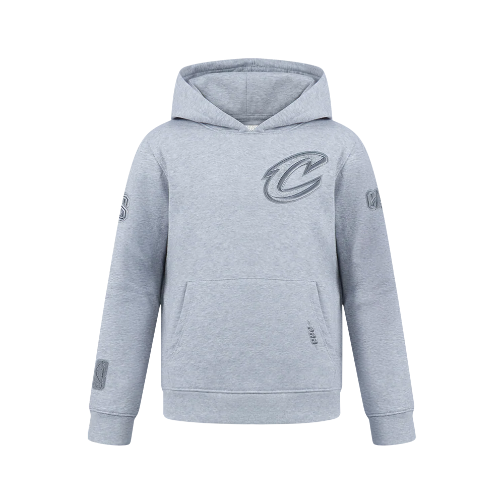 NBA CLEVELAND CAVALIERS NEUTRAL BIG BOYS FLC PO HOODIE (DARK HEATHER GRAY)