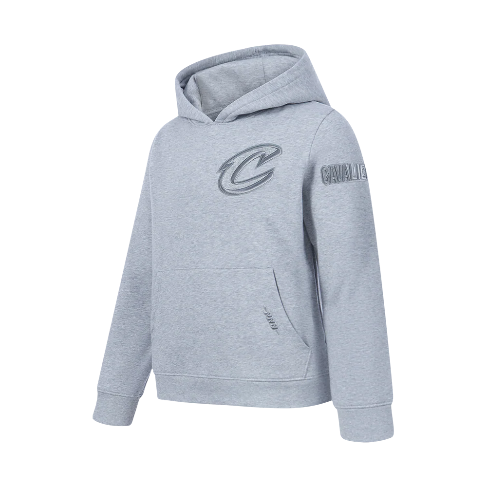 NBA CLEVELAND CAVALIERS NEUTRAL BIG BOYS FLC PO HOODIE (DARK HEATHER GRAY) - Image 2