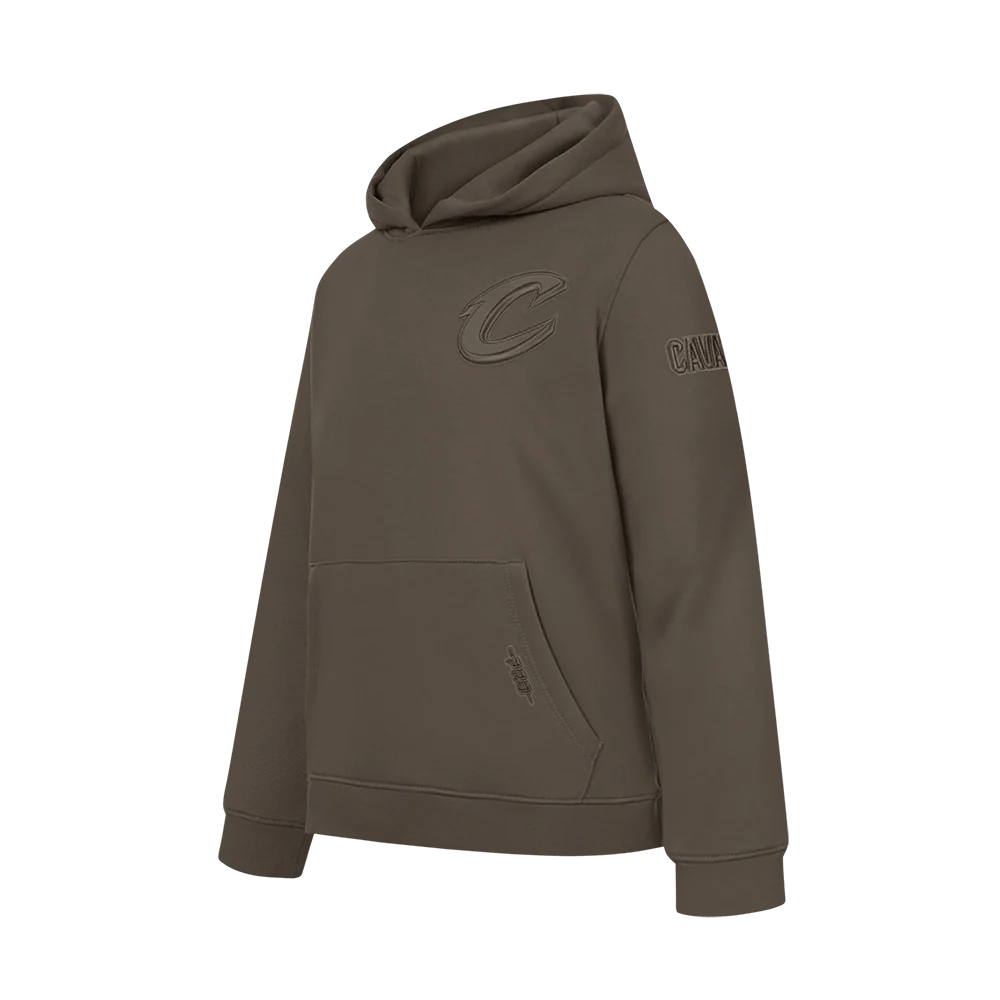 NBA CLEVELAND CAVALIERS NEUTRAL BIG BOYS FLC PO HOODIE (DARK TAUPE) - Image 2