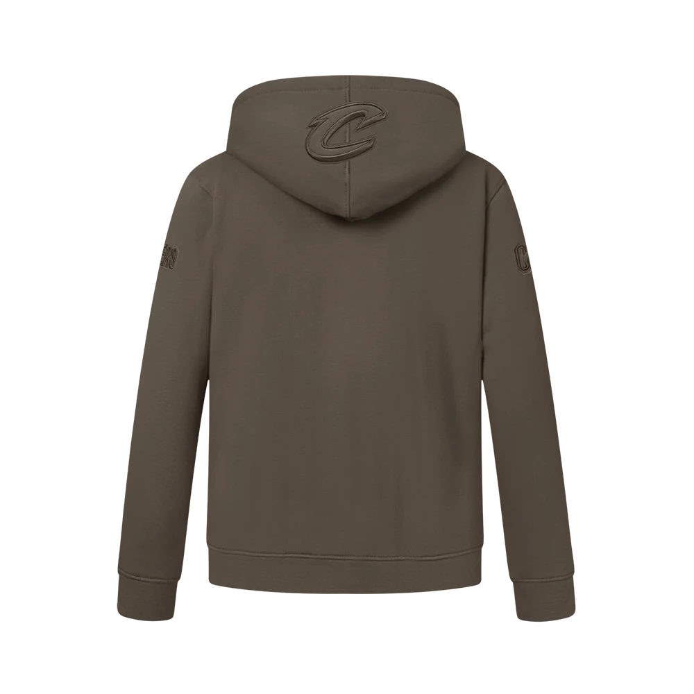 NBA CLEVELAND CAVALIERS NEUTRAL BIG BOYS FLC PO HOODIE (DARK TAUPE) - Image 3
