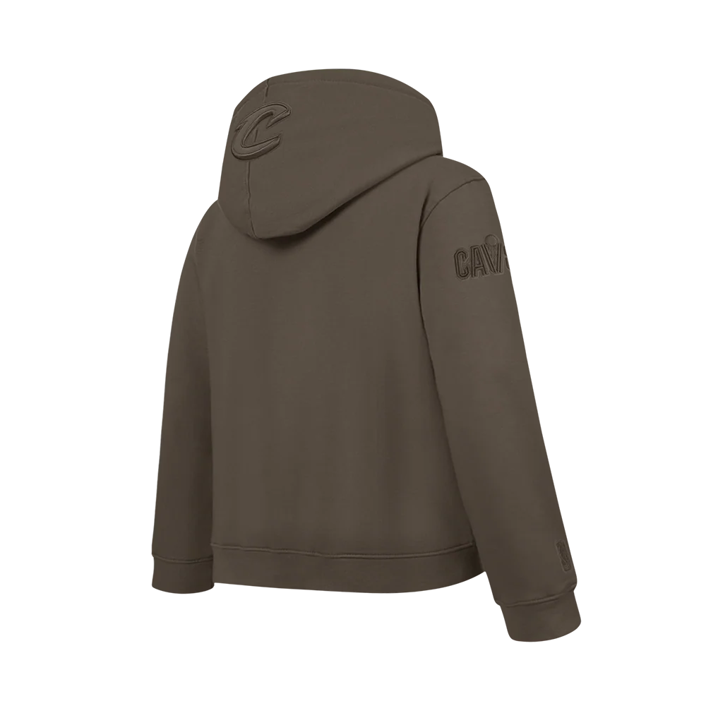 NBA CLEVELAND CAVALIERS NEUTRAL BIG BOYS FLC PO HOODIE (DARK TAUPE) - Image 4
