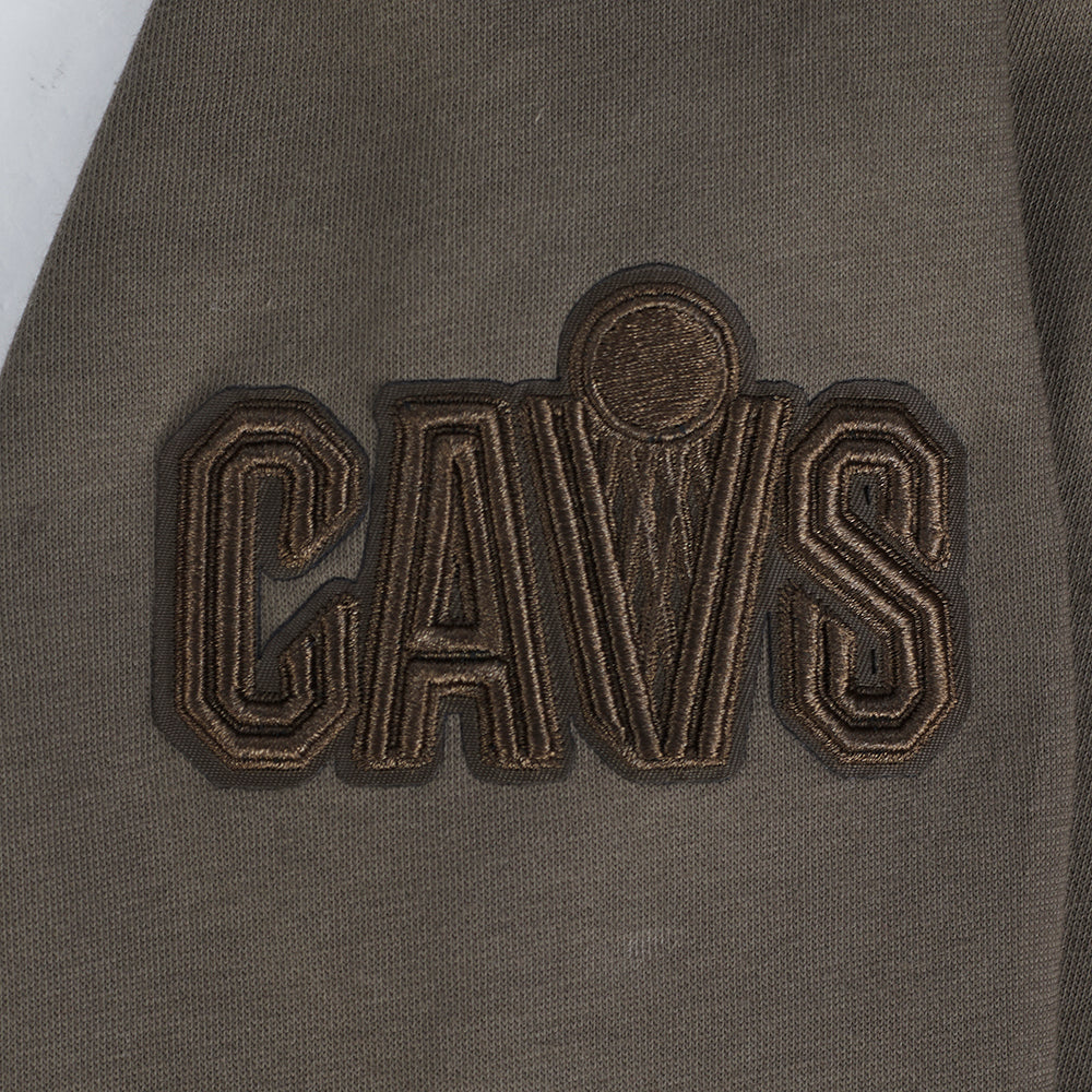 NBA CLEVELAND CAVALIERS NEUTRAL BIG BOYS FLC PO HOODIE (DARK TAUPE) - Image 5