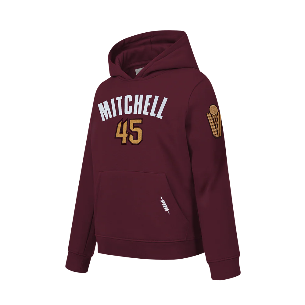 NBA CLEVELAND CAVALIERS DONOVAN MITCHELL #45 CLASSIC PNN BIG BOY'S FLEE (WINE) - Image 2