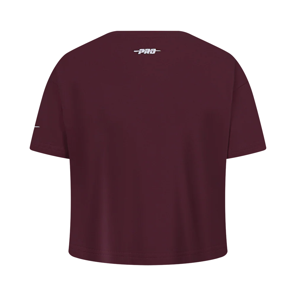 NBA CLEVELAND CAVALIERS RETRO CLASSIC BIG GIRLS SHORT SLEEVE BOXY TEE (WINE) - Image 3