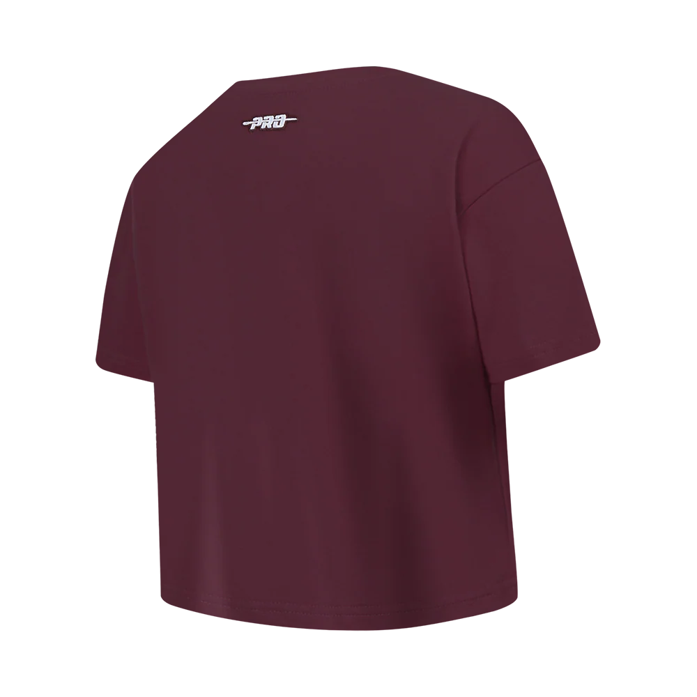 NBA CLEVELAND CAVALIERS RETRO CLASSIC BIG GIRLS SHORT SLEEVE BOXY TEE (WINE) - Image 4