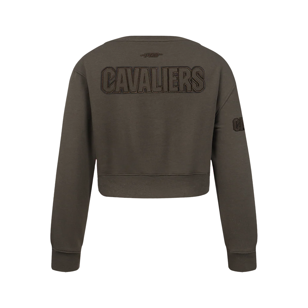 NBA CLEVELAND CAVALIERS NEUTRAL BIG GIRLS FLC CREWNECK (DARK TAUPE) - Image 3