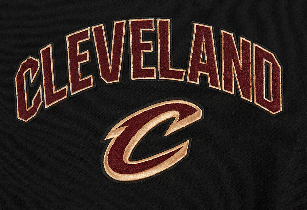 NBA CLEVELAND CAVALIERS CLASSIC WOMEN'S FLEECE CREWNECK (BLACK) - Image 7