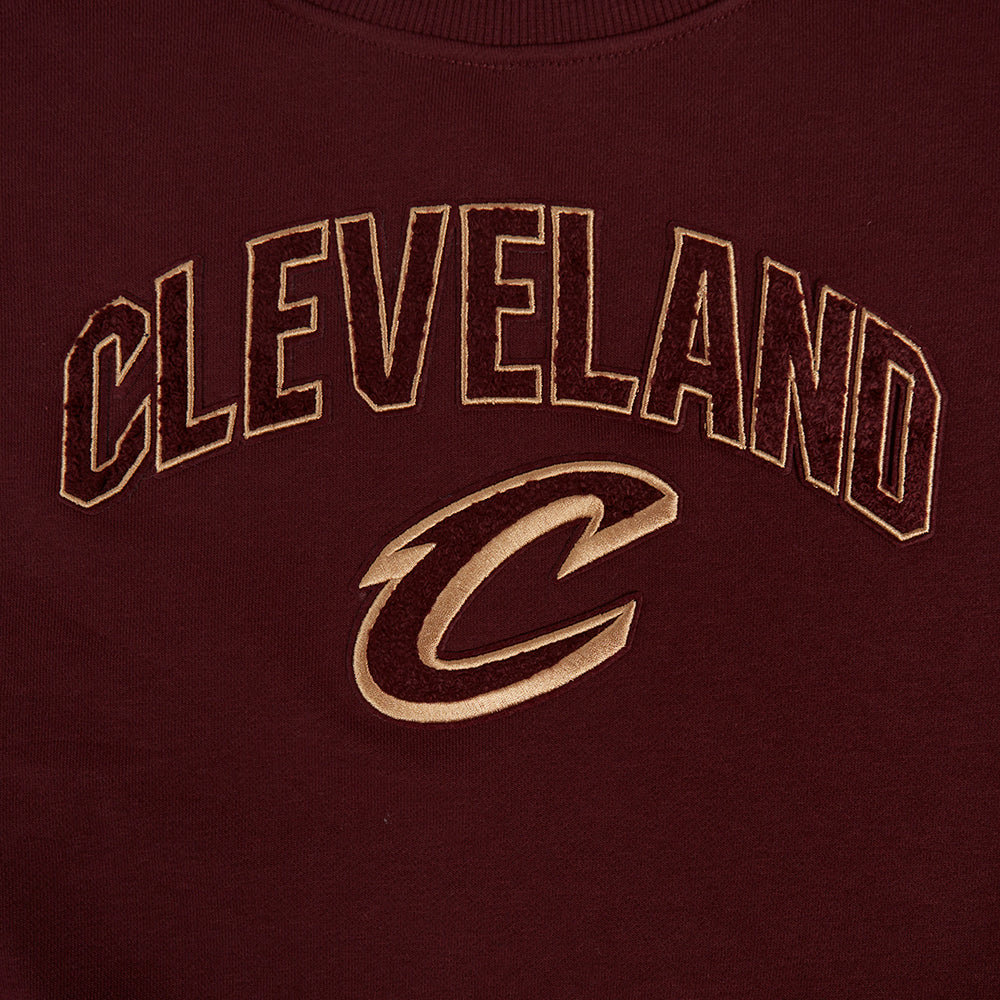 NBA CLEVELAND CAVALIERS CLASSIC WOMEN'S FLEECE CREWNECK (WINE) - Image 5