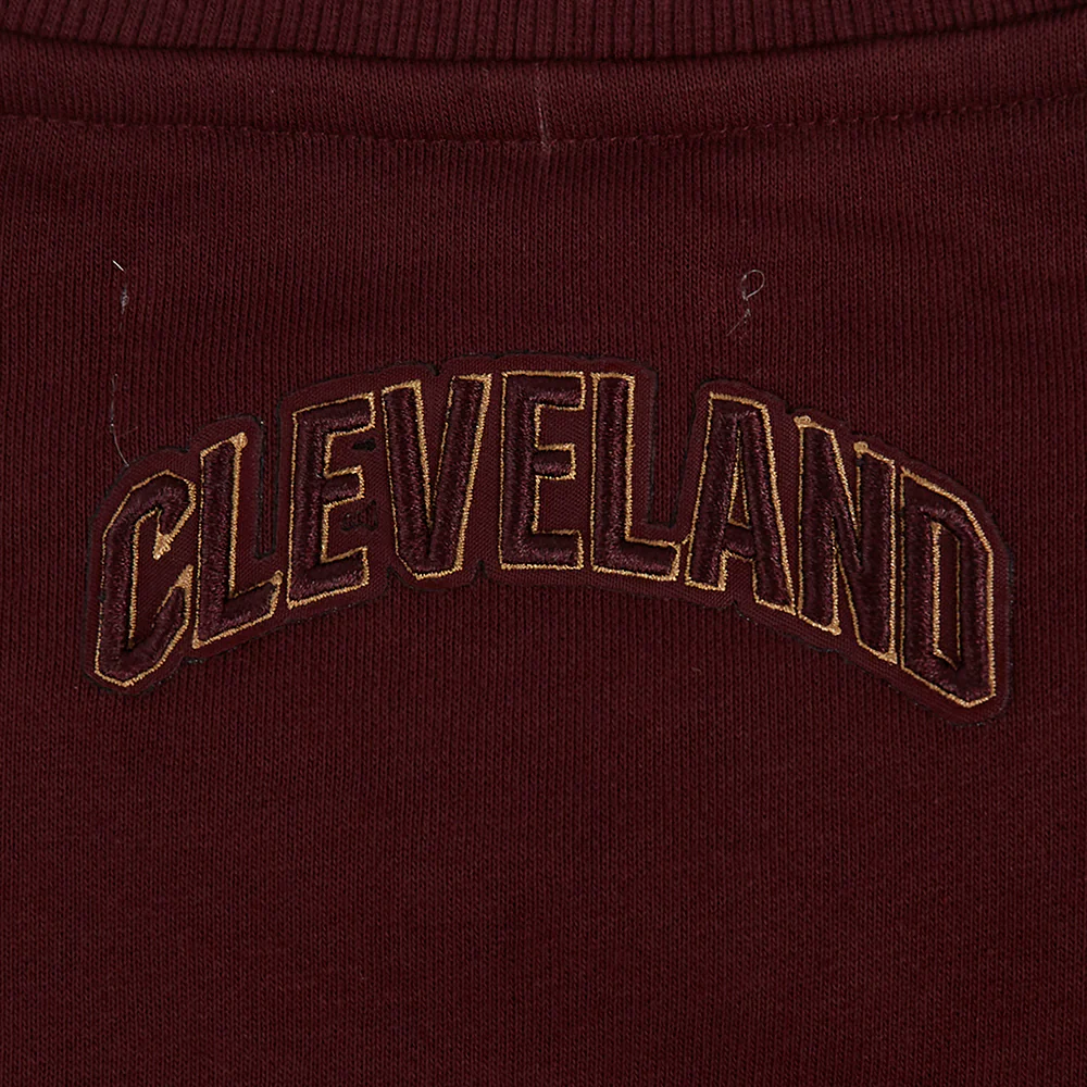 NBA CLEVELAND CAVALIERS CLASSIC WOMEN'S FLEECE CREWNECK (WINE) - Image 7