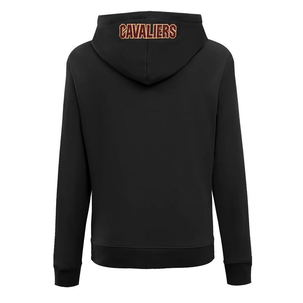NBA CLEVELAND CAVALIERS CLASSIC WOMEN'S FLEECE PULLOVER HOODIE (BLACK) - Image 5