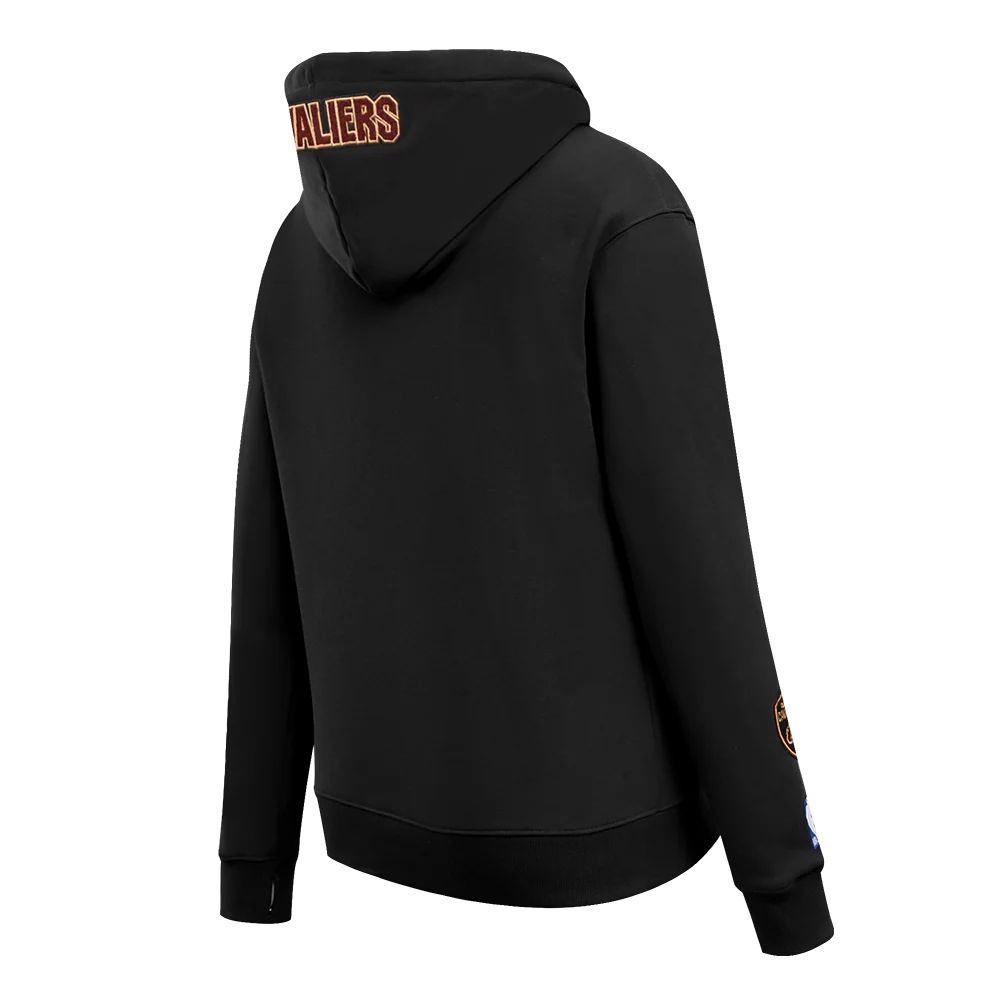 NBA CLEVELAND CAVALIERS CLASSIC WOMEN'S FLEECE PULLOVER HOODIE (BLACK) - Image 6