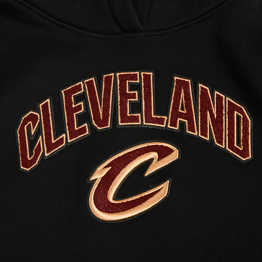 NBA CLEVELAND CAVALIERS CLASSIC WOMEN'S FLEECE PULLOVER HOODIE (BLACK) - Image 7