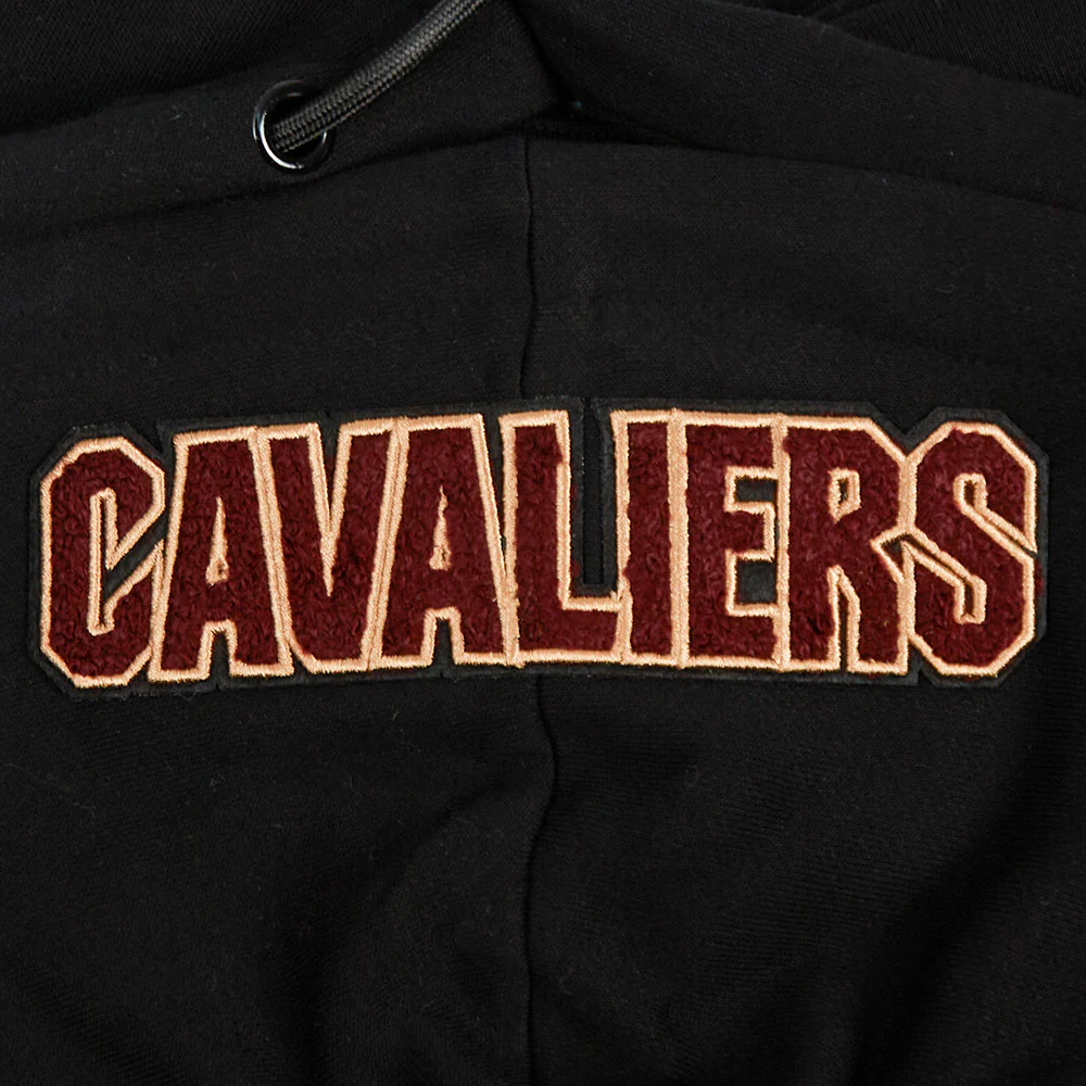 NBA CLEVELAND CAVALIERS CLASSIC WOMEN'S FLEECE PULLOVER HOODIE (BLACK) - Image 9