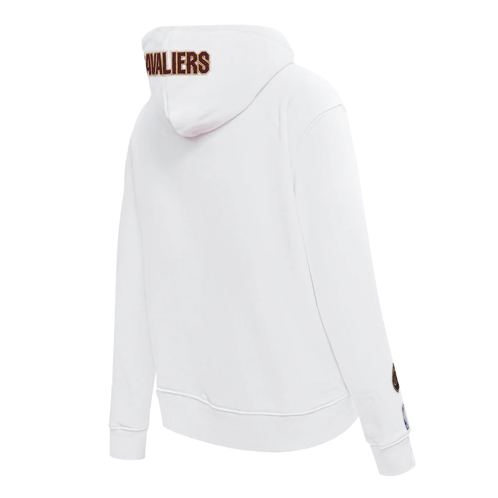 NBA CLEVELAND CAVALIERS CLASSIC WOMEN'S FLEECE PULLOVER HOODIE (WHITE) - Image 4