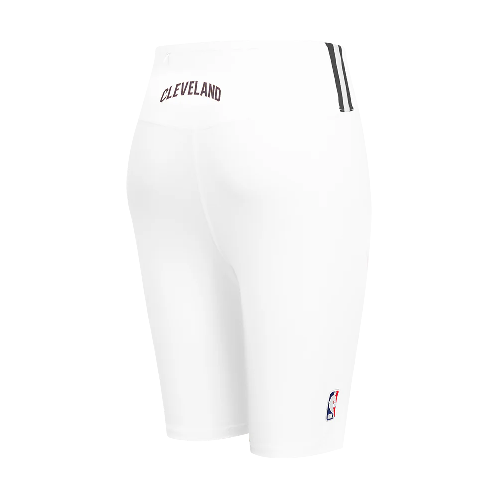 NBA CLEVELAND CAVALIERS CLASSIC WOMEN'S COTTON BIKE SHORT (WHITE) - Image 3