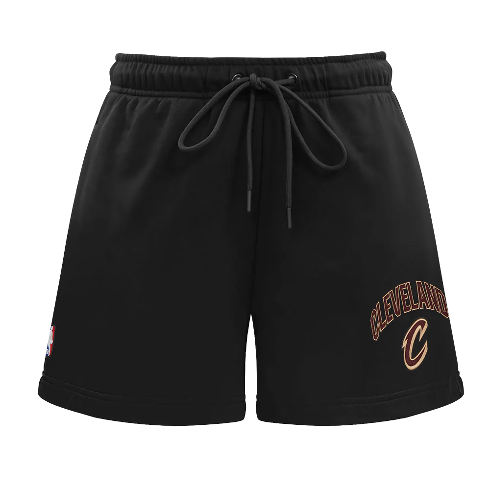 NBA CLEVELAND CAVALIERS CLASSIC WOMEN'S FLEECE SHORT (BLACK) - Image 2