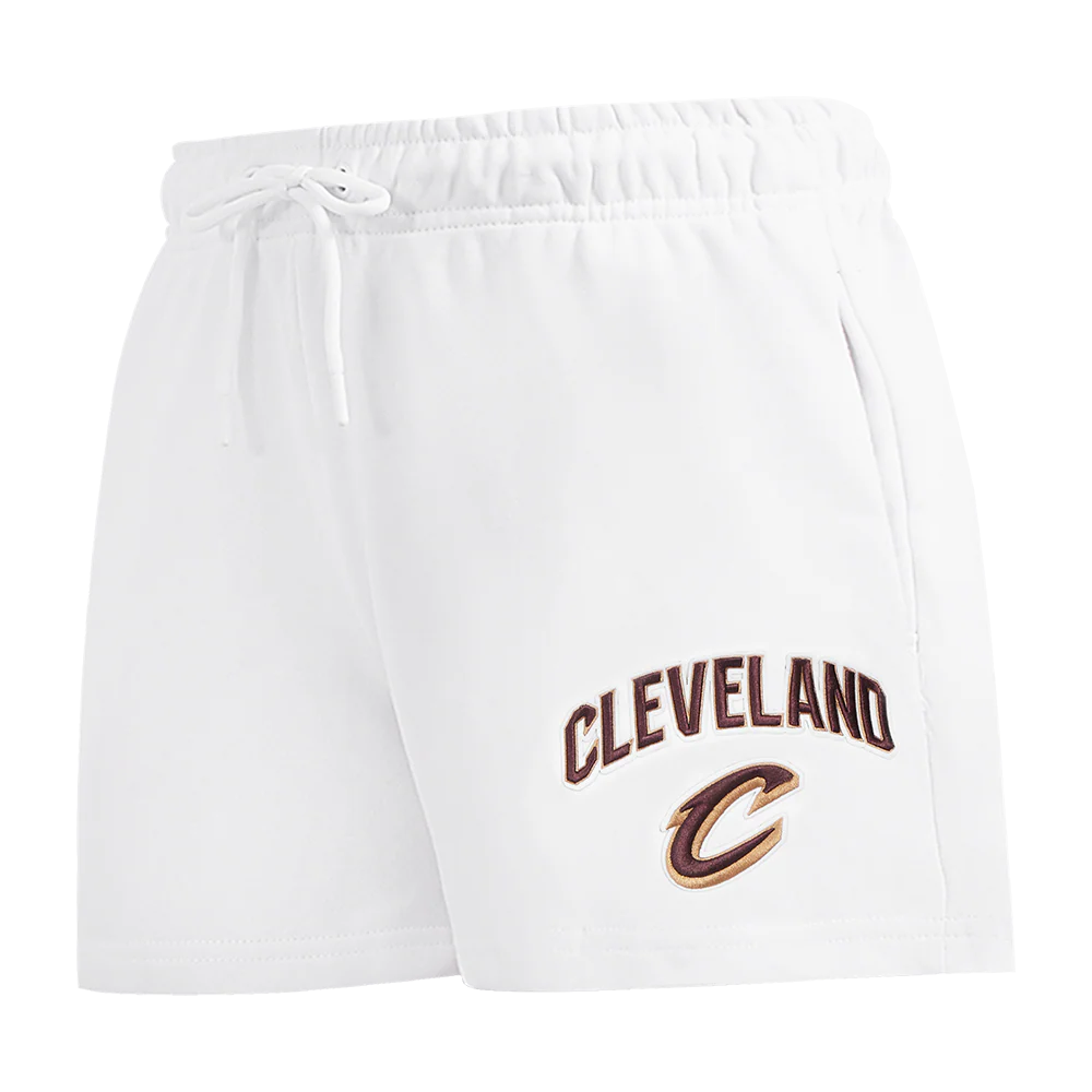 NBA CLEVELAND CAVALIERS CLASSIC WOMEN'S FLEECE SHORT (WHITE)
