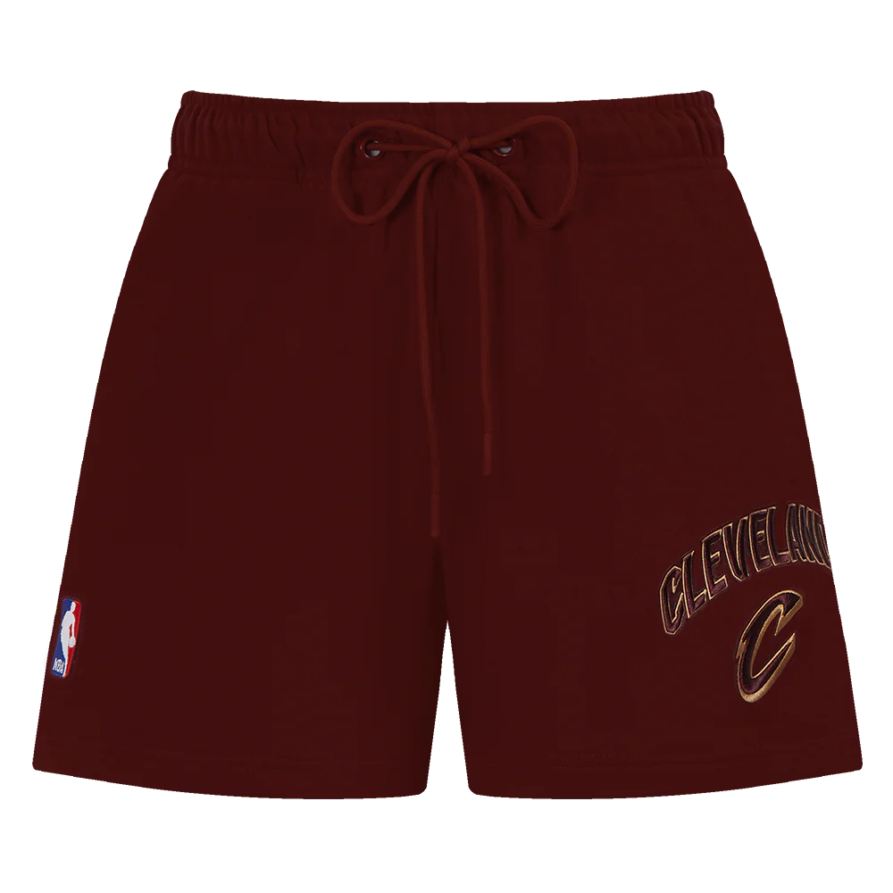 NBA CLEVELAND CAVALIERS CLASSIC WOMEN'S FLEECE SHORT (WINE) - Image 2