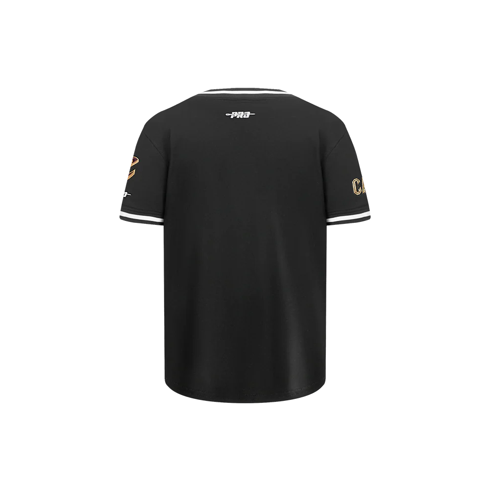 NBA CLEVELAND CAVALIERS CLASSIC LITTLE BOYS SHORT SLEEVE STRIPED RIB TEE (BLACK) - Image 3