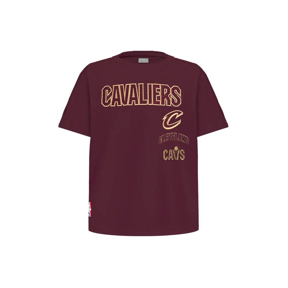 NBA CLEVELAND CAVALIERS RETRO CLASSIC LITTLE BOYS SHORT SLEEVE TAPING TEE (WINE)
