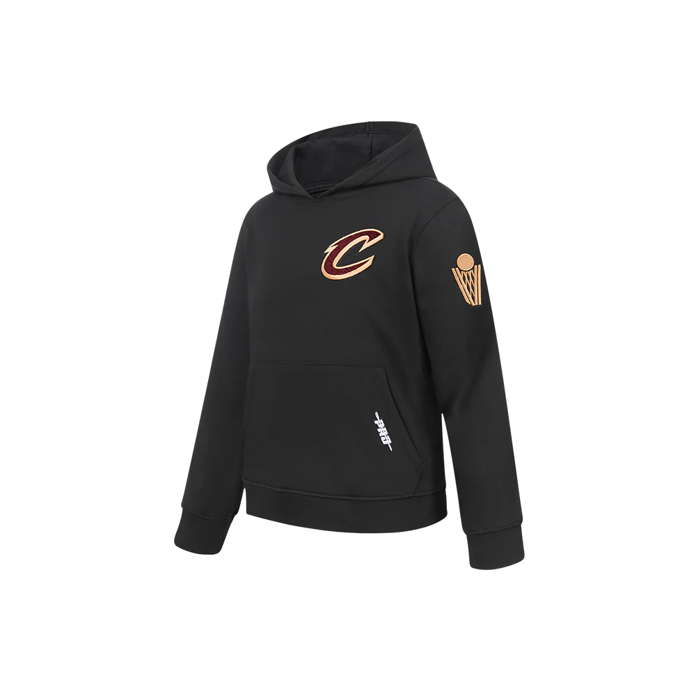 NBA CLEVELAND CAVALIERS CLASSIC LITTLE BOYS FLEECE PULLOVER HOODIE (BLACK) - Image 2
