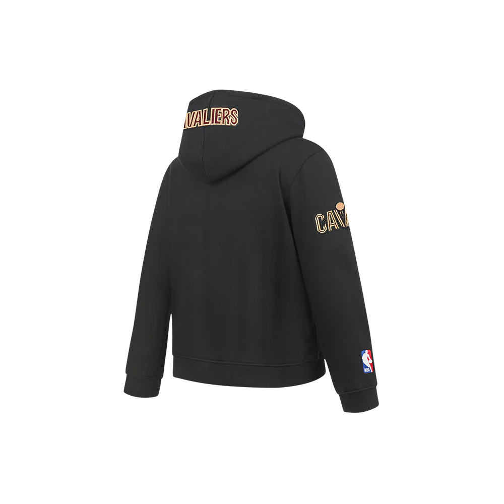 NBA CLEVELAND CAVALIERS CLASSIC LITTLE BOYS FLEECE PULLOVER HOODIE (BLACK) - Image 4