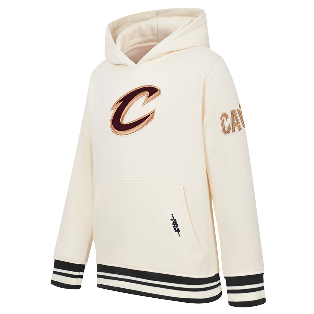 NBA CLEVELAND CAVALIERS RETRO CLASSIC TODDLER BOYS RIB FLEECE PULLOVER HOODIE (WINE) - Image 2