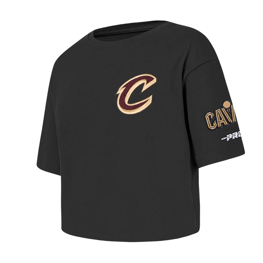 NBA CLEVELAND CAVALIERS CLASSIC TODDLER GIRLS SHORT SLEEVE BOXY TEE (BLACK) - Image 2