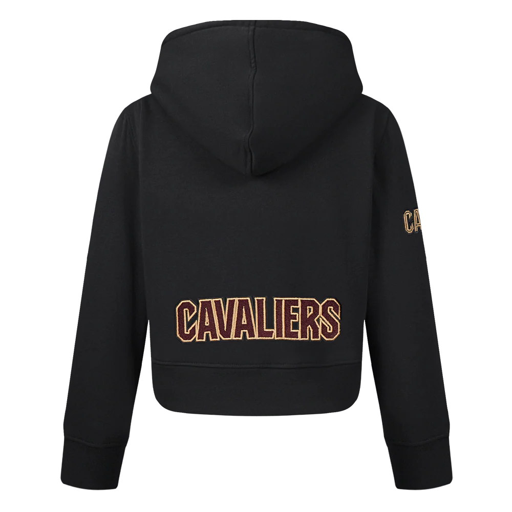 NBA CLEVELAND CAVALIERS CLASSIC TODDLER GIRLS FLEECE FULL ZIP HOODIE  (BLACK) - Image 3