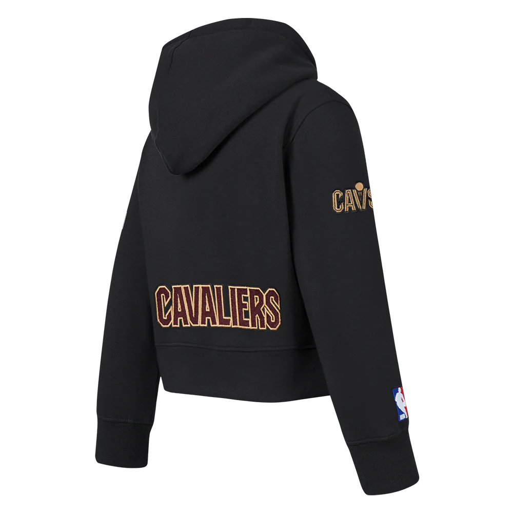 NBA CLEVELAND CAVALIERS CLASSIC TODDLER GIRLS FLEECE FULL ZIP HOODIE  (BLACK) - Image 4