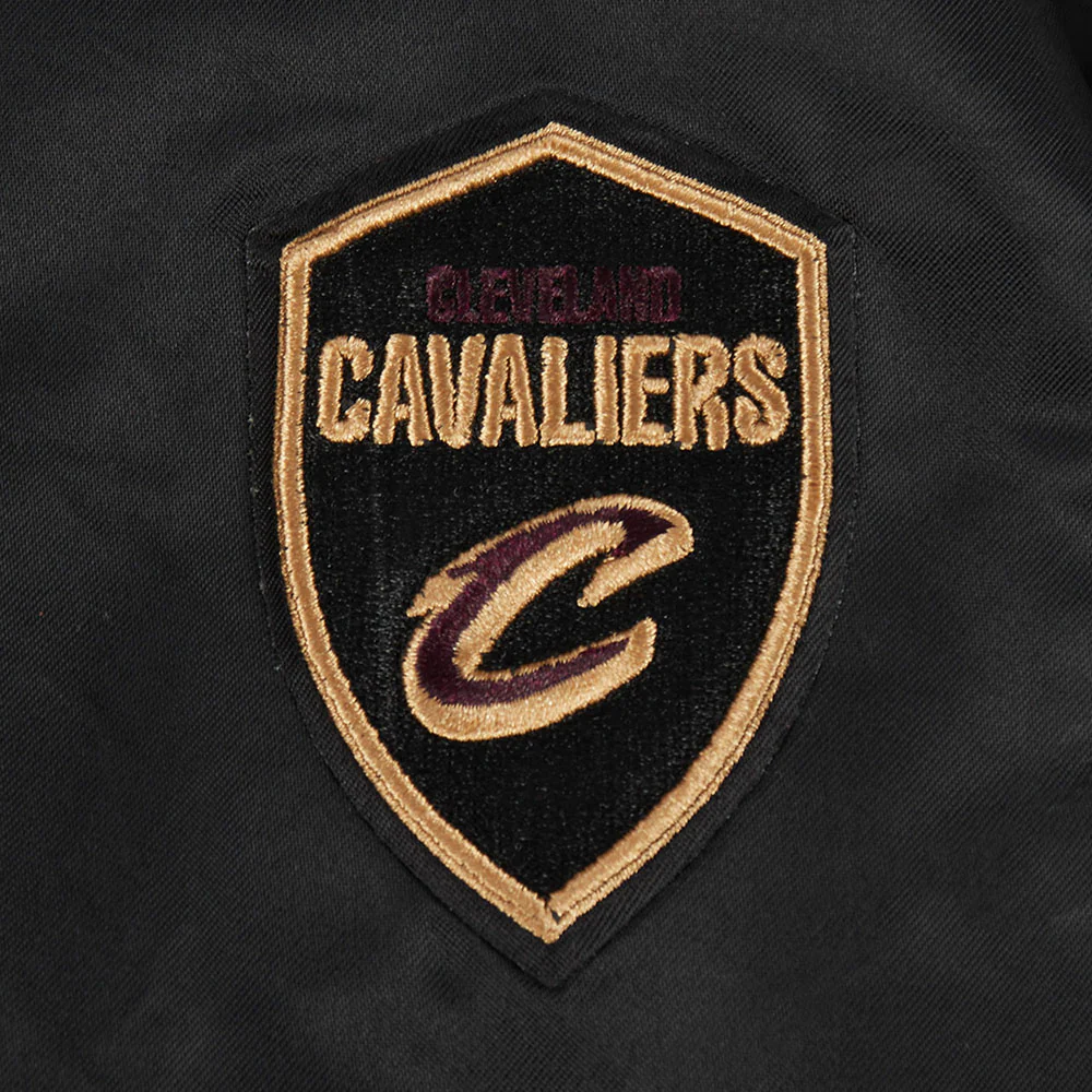 NBA CLEVELAND CAVALIERS CLASSIC WOMEN'S SATIN JACKET (BLACK) - Image 7