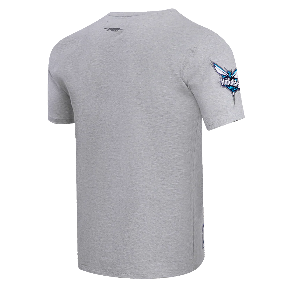 NBA CHARLOTTE HORNETS SCRIPT TAIL MEN'S   TEE (HEATHER GREY) - Image 4