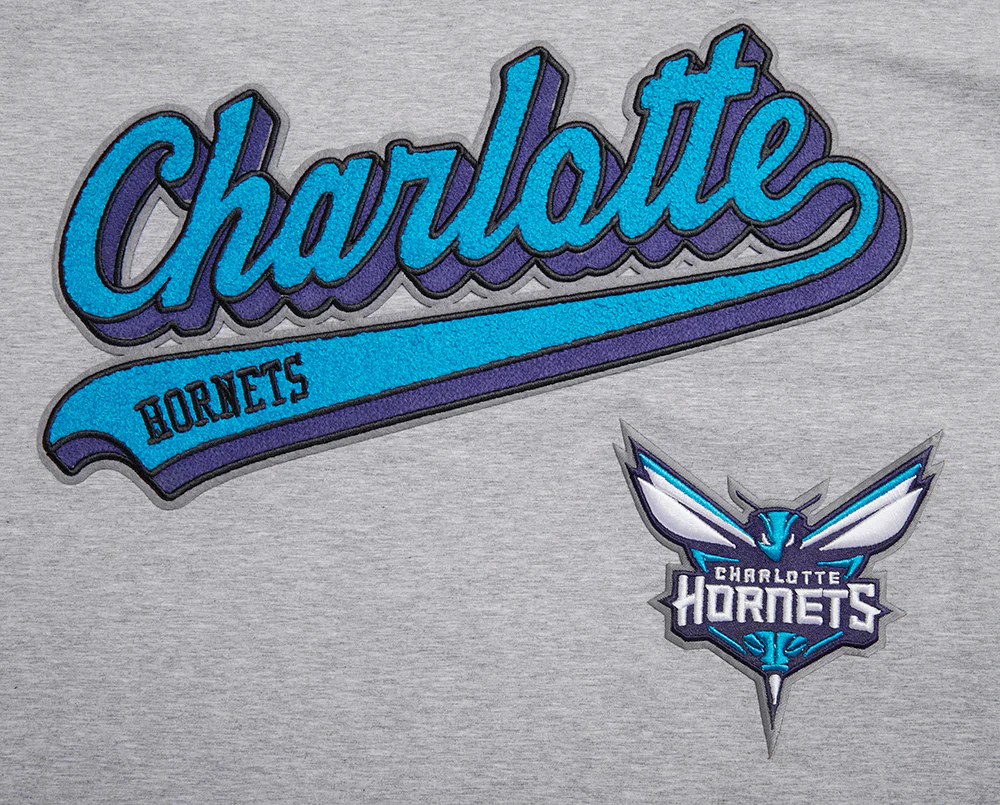 NBA CHARLOTTE HORNETS SCRIPT TAIL MEN'S   TEE (HEATHER GREY) - Image 5