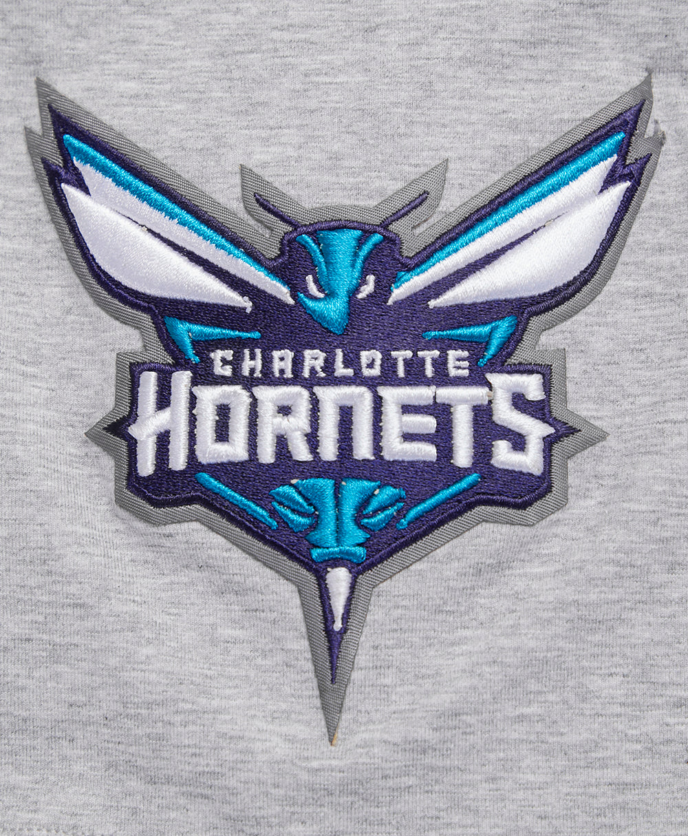NBA CHARLOTTE HORNETS SCRIPT TAIL MEN'S   TEE (HEATHER GREY) - Image 6