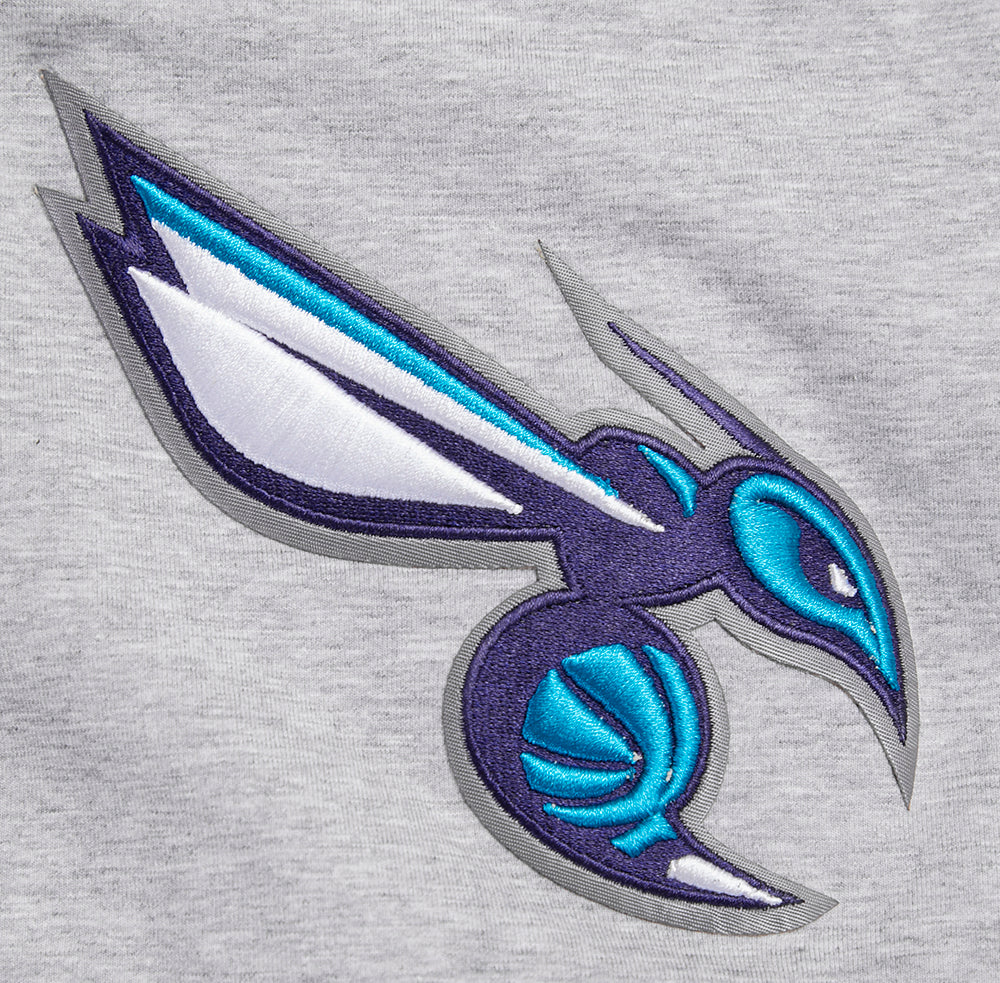 NBA CHARLOTTE HORNETS SCRIPT TAIL MEN'S   TEE (HEATHER GREY) - Image 7