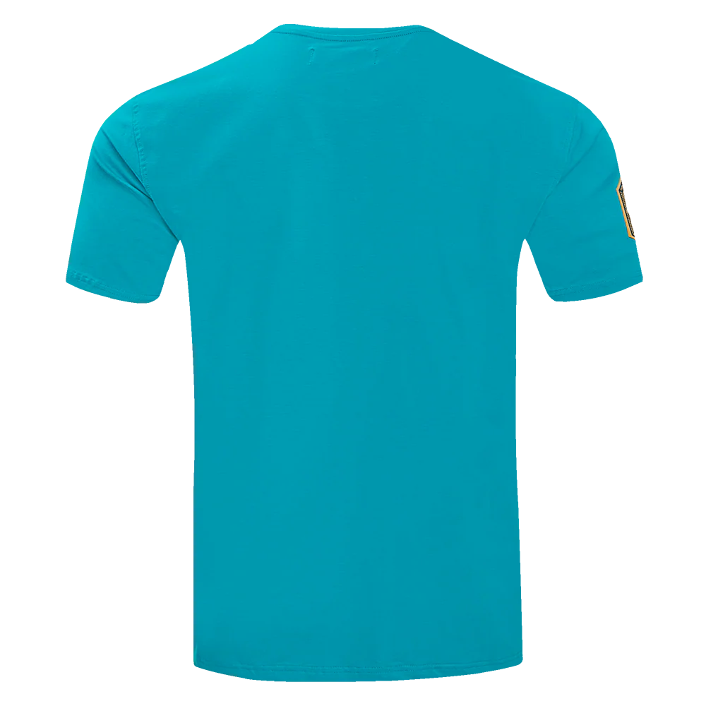 NBA CHARLOTTE HORNETS MEN'S CHEST BUZZ CITY TEE (TEAL) - Image 3