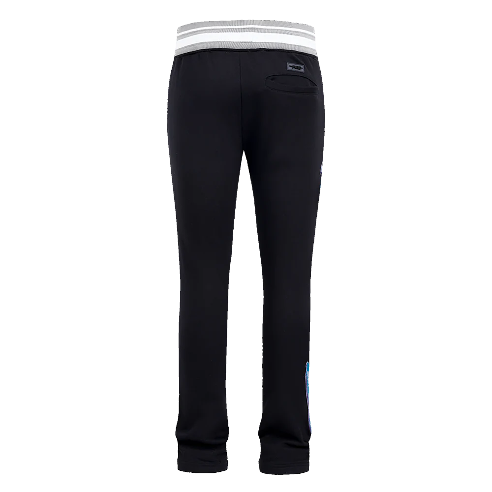 NBA CHARLOTTE HORNETS SCRIPT TAIL MEN'S RIB FLEECE SWEATPANT (BLACK/GRAY) - Image 3
