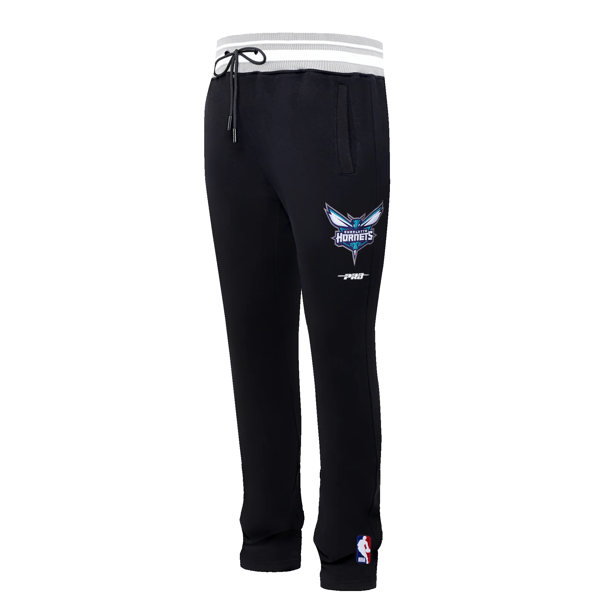 NBA CHARLOTTE HORNETS SCRIPT TAIL MEN'S RIB FLEECE SWEATPANT (BLACK/GRAY) - Image 9
