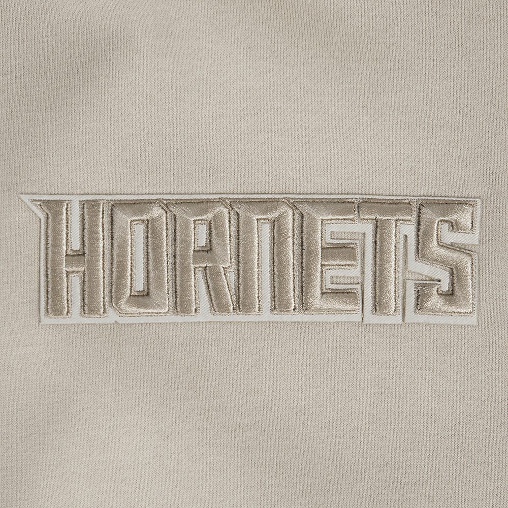 NBA CHARLOTTE HORNETS WINGSPAN MEN'S DROP SHOULDER FLEECE PULLOVER HOODIE (TAUPE) - Image 10