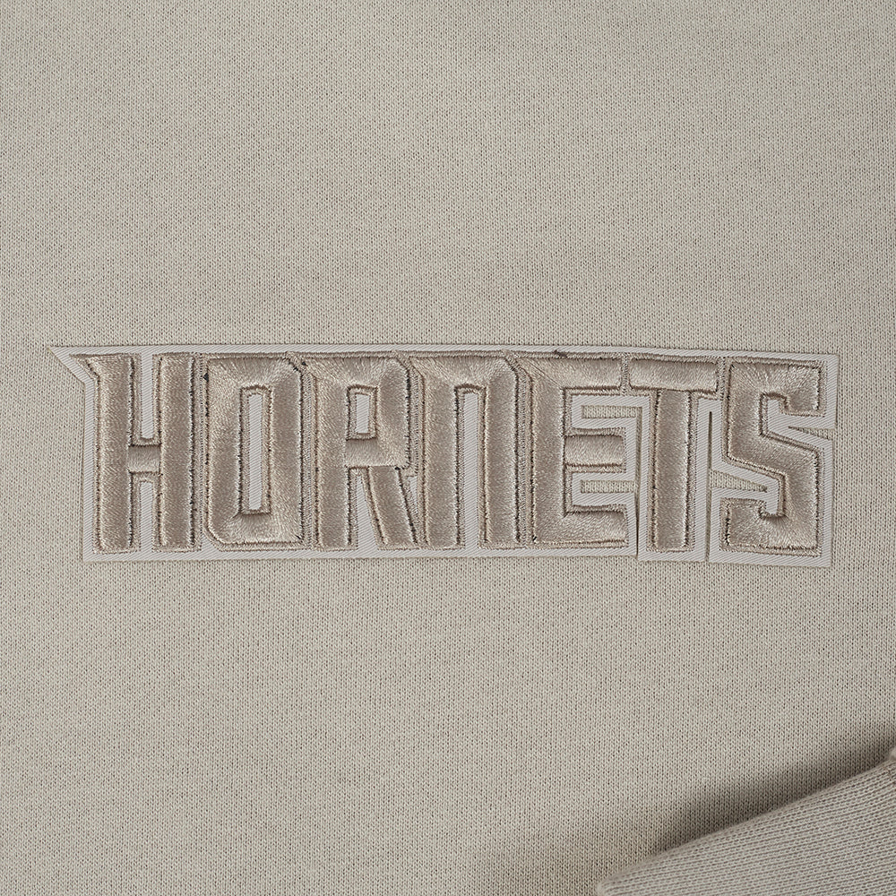 NBA CHARLOTTE HORNETS WINGSPAN MEN'S DROP SHOULDER FLEECE CREWNECK (TAUPE) - Image 8