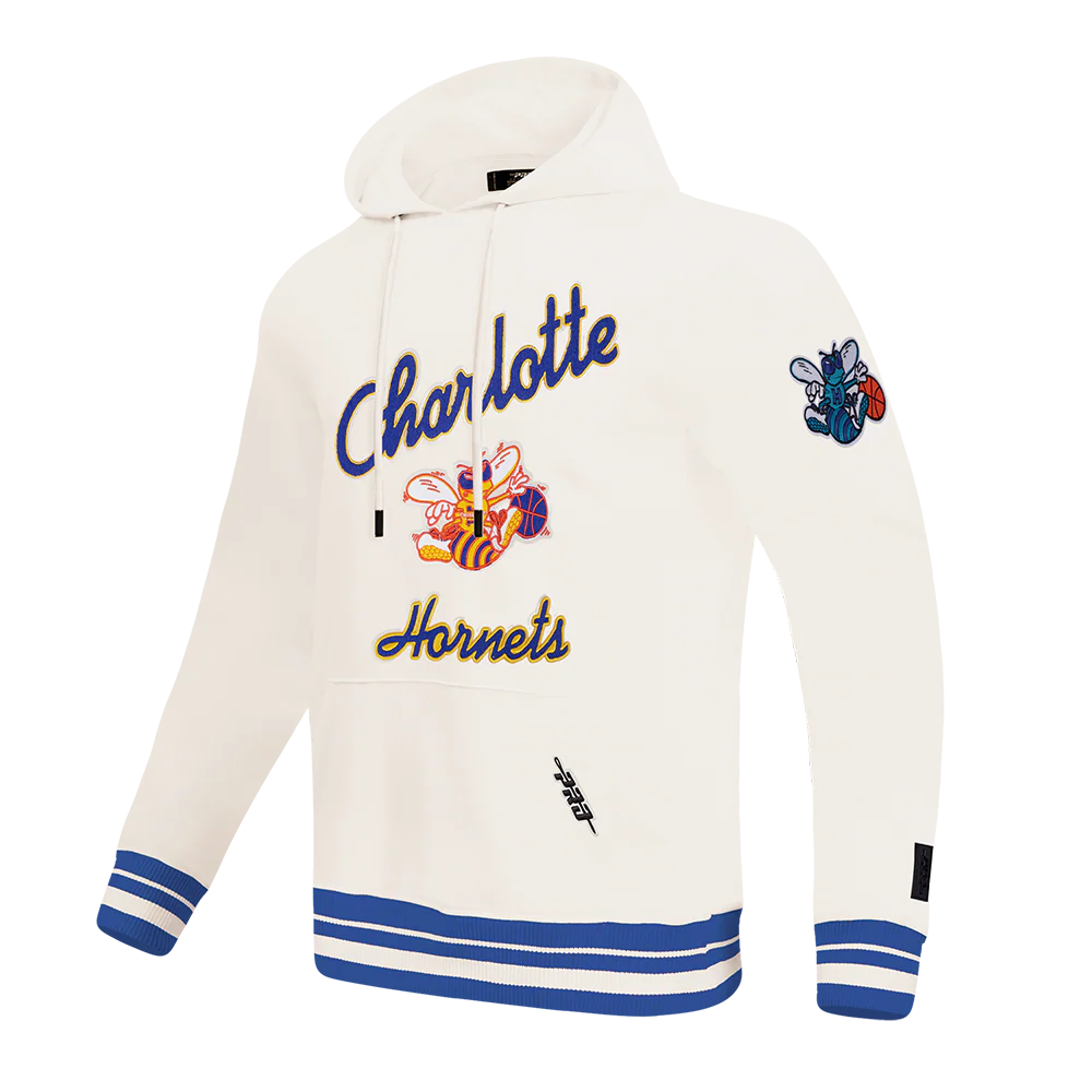 NBA CHARLOTTE HORNETS CITY EDITION 25-26 MEN'S RIB FLC PO HOODIE (EGGSHELL/ROYAL BLUE) - Image 3