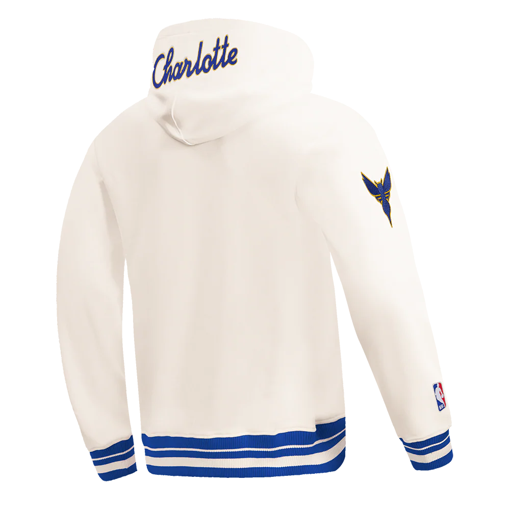 NBA CHARLOTTE HORNETS CITY EDITION 25-26 MEN'S RIB FLC PO HOODIE (EGGSHELL/ROYAL BLUE) - Image 4