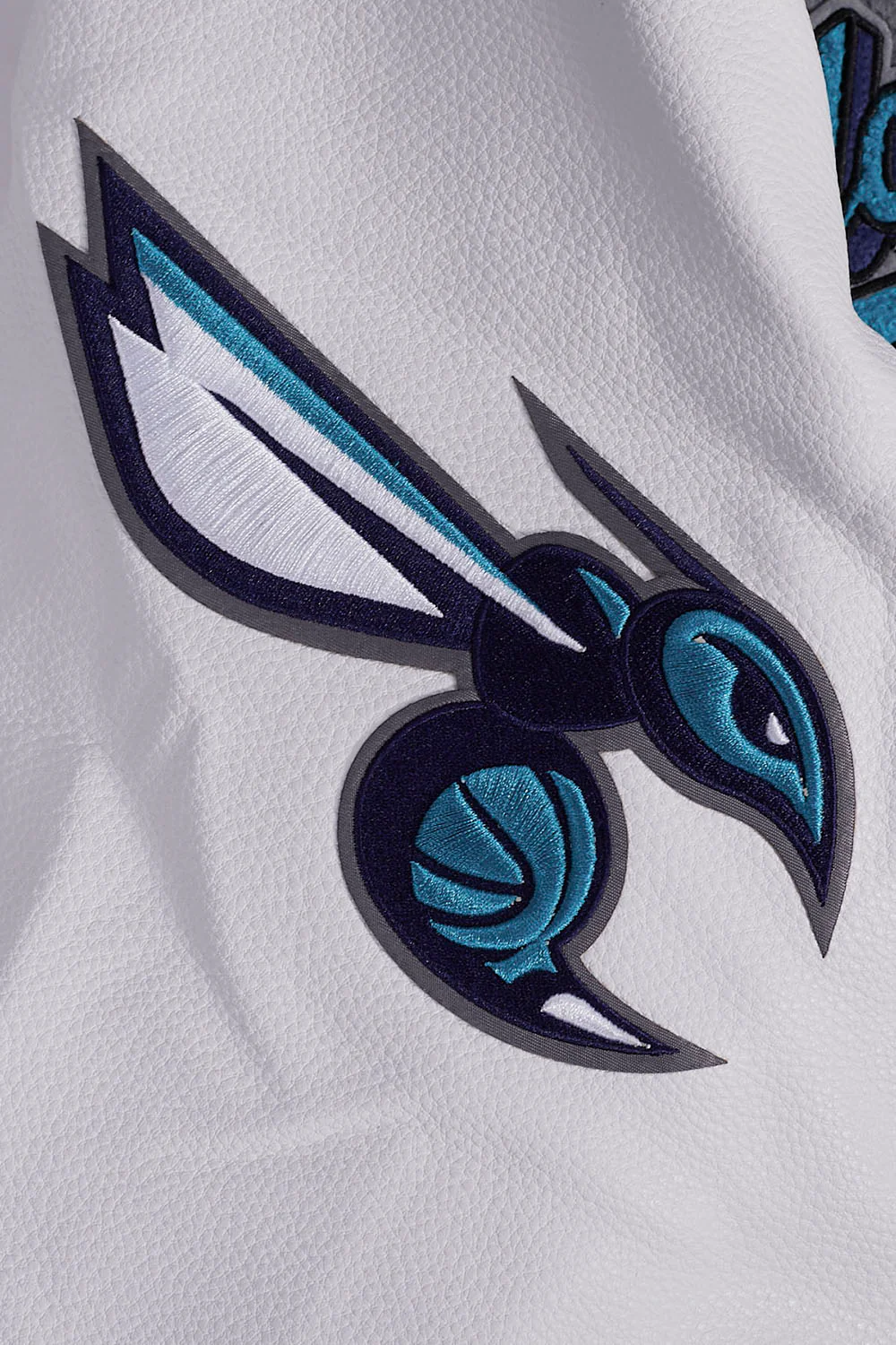 NBA CHARLOTTE HORNETS SCRIPT TAIL MEN'S RIB WOOL VARSITY (HEATHER GREY/WHITE/BLACK) - Image 7