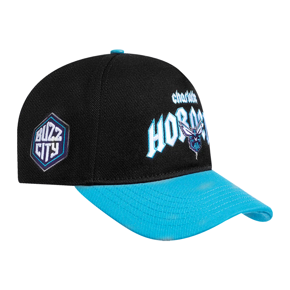 NBA CHARLOTTE HORNETS CITY TOUR CURVED SNAPBACK HAT (BLACK) - Image 3