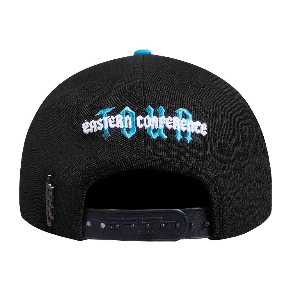 NBA CHARLOTTE HORNETS CITY TOUR CURVED SNAPBACK HAT (BLACK) - Image 4