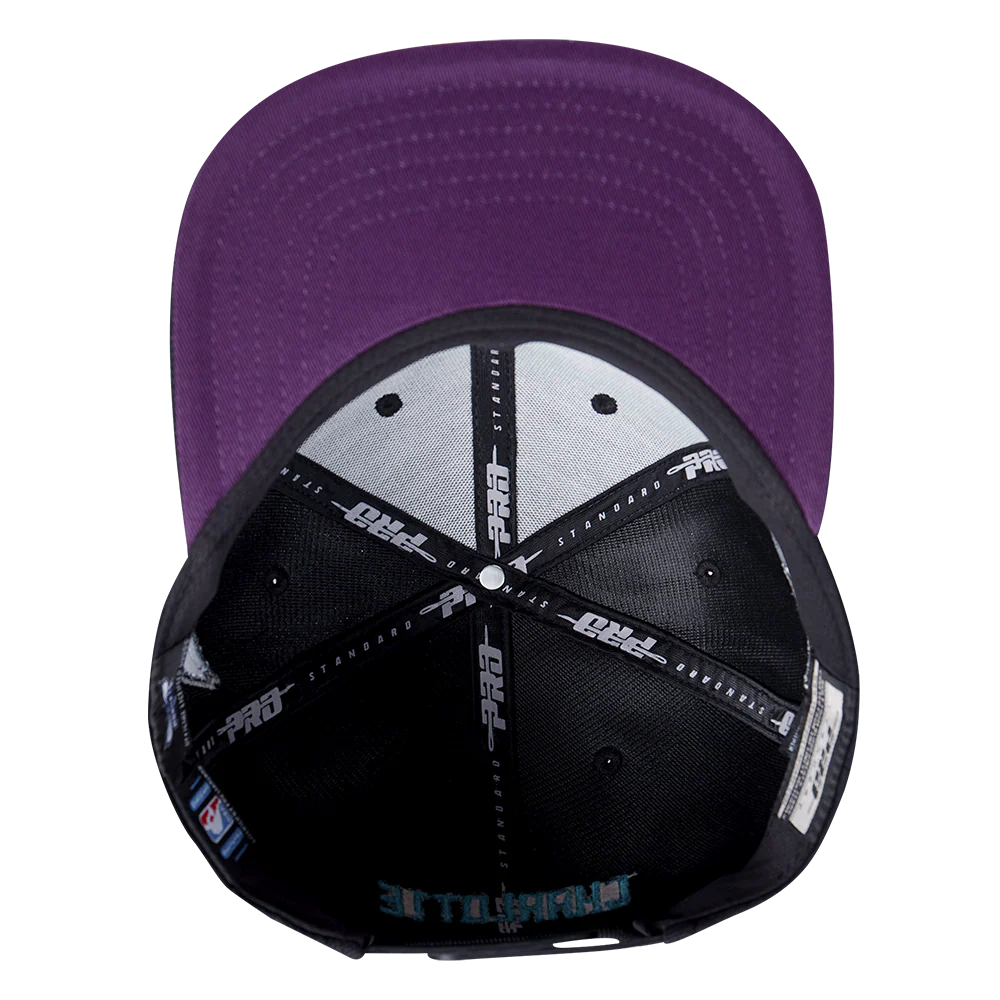 NBA CHARLOTTE HORNETS MEXICO WORDMARK WOOL SNAPBACK HAT (BLACK) - Image 6