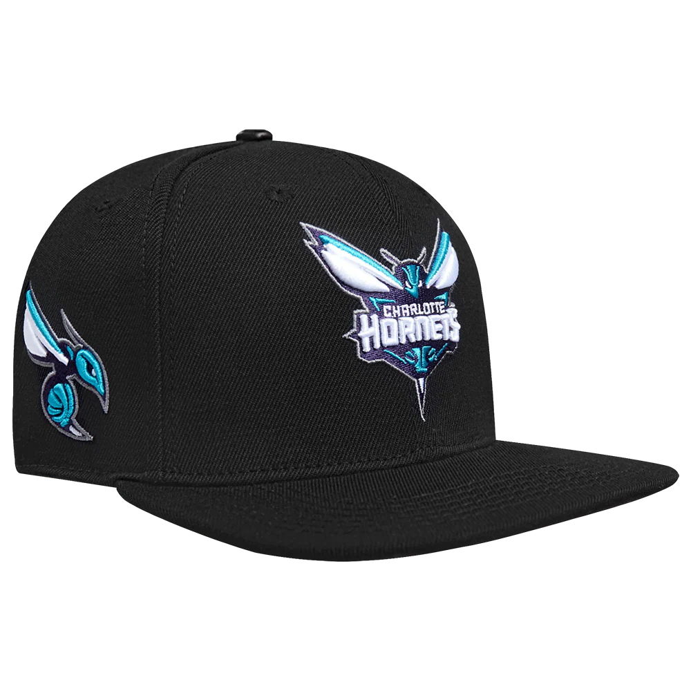 NBA CHARLOTTE HORNETS USA WORDMARK WOOL SNAPBACK HAT (BLACK) - Image 2