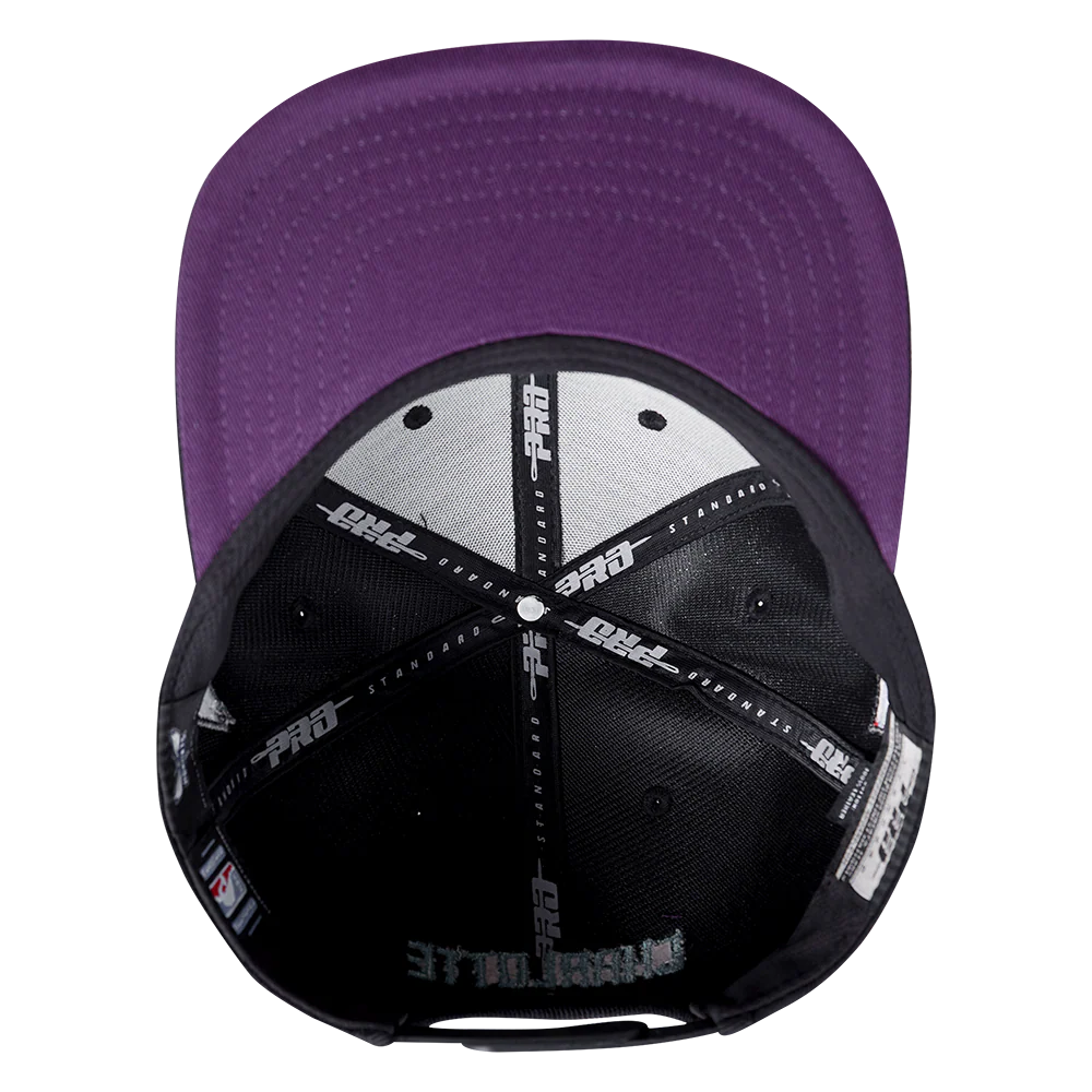 NBA CHARLOTTE HORNETS USA WORDMARK WOOL SNAPBACK HAT (BLACK) - Image 6